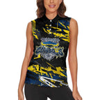 Personalized North Queensland Cowboys Women Sleeveless Polo Shirt Graffiti Grunge Abstract Urban Street Style Design