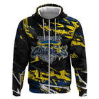 Personalized North Queensland Cowboys Zip Hoodie Graffiti Grunge Abstract Urban Street Style Design
