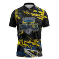 Personalized North Queensland Cowboys Zipper Polo Shirt Graffiti Grunge Abstract Urban Street Style Design
