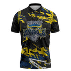 Personalized North Queensland Cowboys Zipper Polo Shirt Graffiti Grunge Abstract Urban Street Style Design