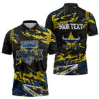 Personalized North Queensland Cowboys Zipper Polo Shirt Graffiti Grunge Abstract Urban Street Style Design