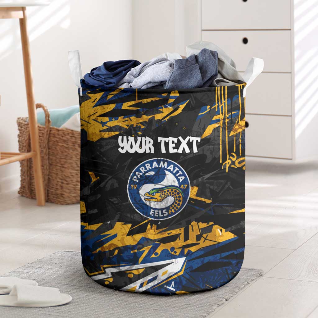 Personalized Parramatta Eels Laundry Basket Graffiti Grunge Abstract Urban Street Style Design