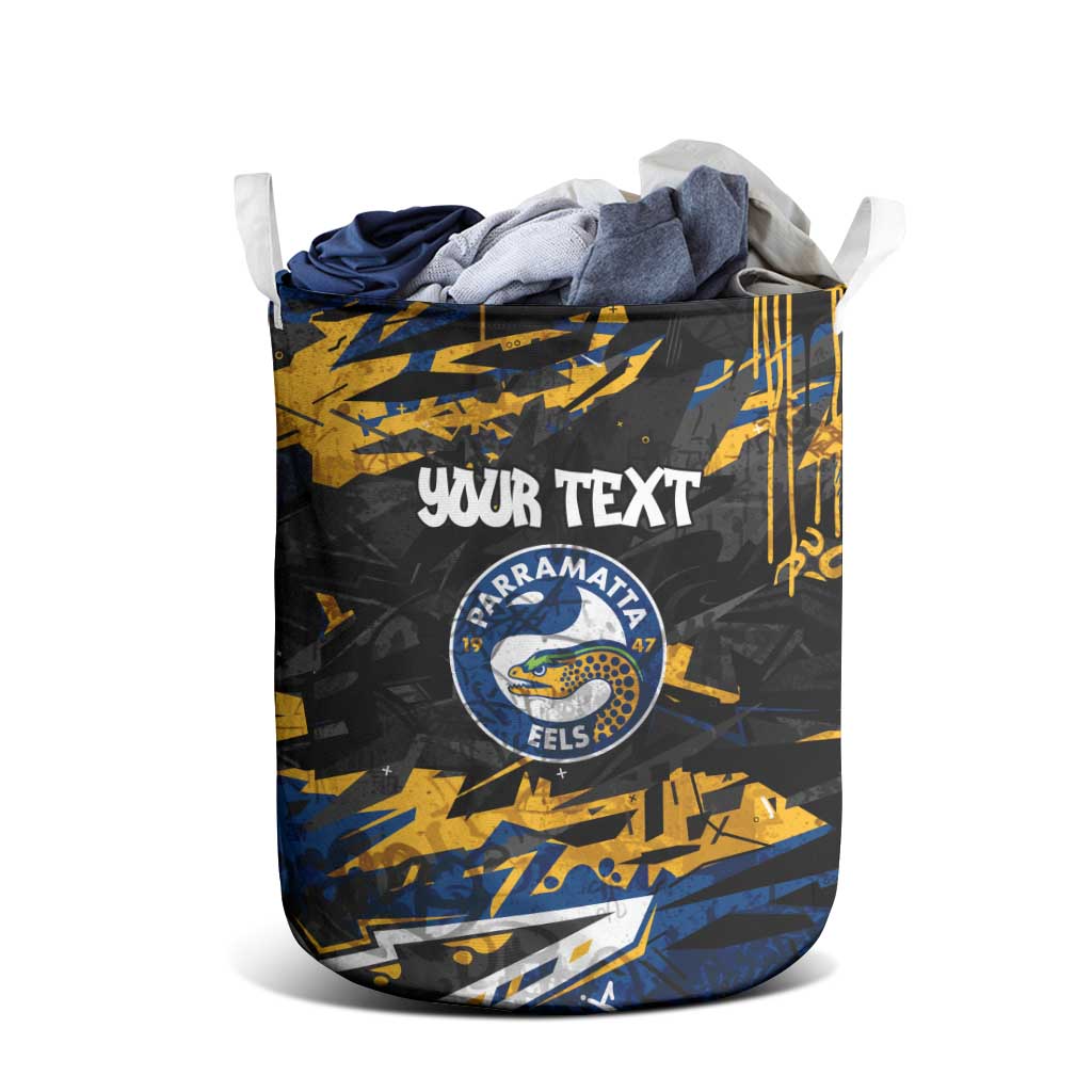 Personalized Parramatta Eels Laundry Basket Graffiti Grunge Abstract Urban Street Style Design