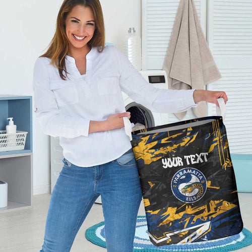 Personalized Parramatta Eels Laundry Basket Graffiti Grunge Abstract Urban Street Style Design