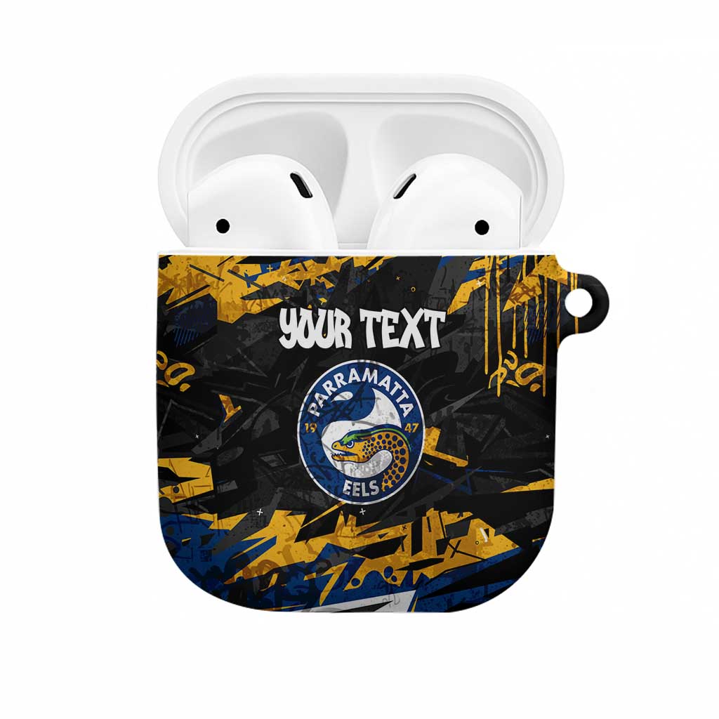 Personalized Parramatta Eels AirPods Case Graffiti Grunge Abstract Urban Street Style Design