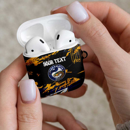 Personalized Parramatta Eels AirPods Case Graffiti Grunge Abstract Urban Street Style Design