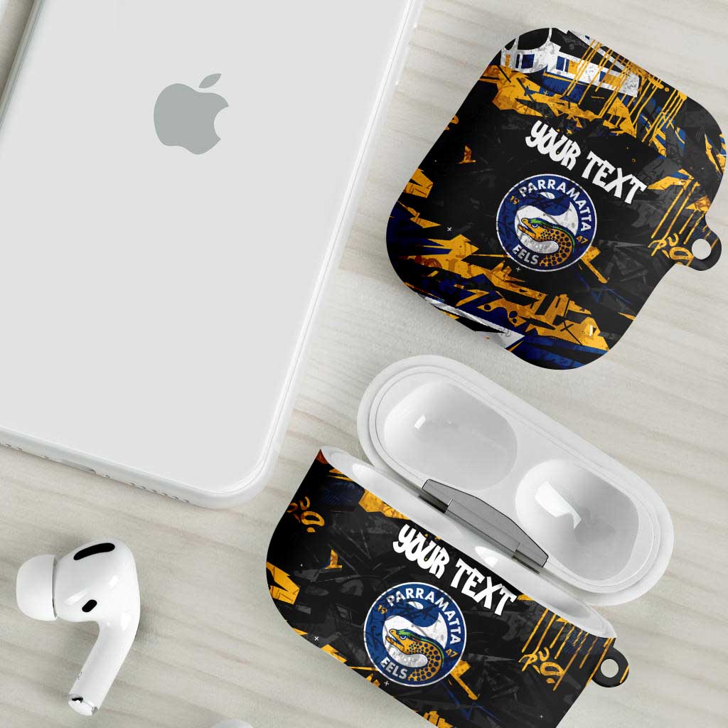 Personalized Parramatta Eels AirPods Case Graffiti Grunge Abstract Urban Street Style Design