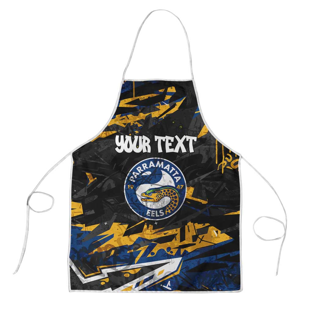 Personalized Parramatta Eels Apron Graffiti Grunge Abstract Urban Street Style Design