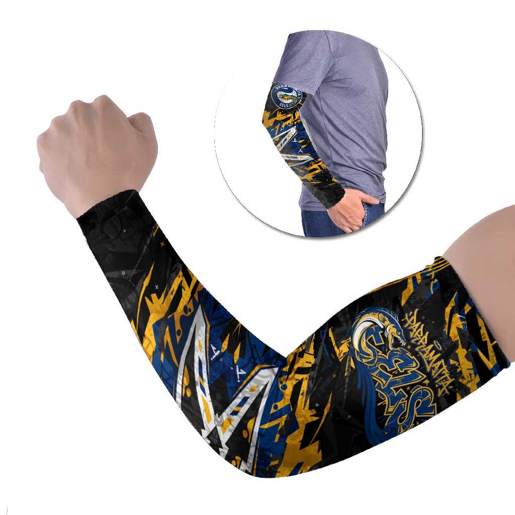 Personalized Parramatta Eels Arm Sleeves Graffiti Grunge Abstract Urban Street Style Design