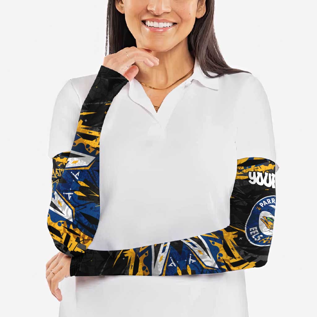 Personalized Parramatta Eels Arm Sleeves Graffiti Grunge Abstract Urban Street Style Design