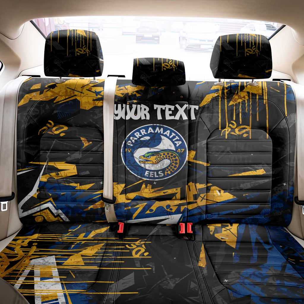 Personalized Parramatta Eels Back Car Seat Cover Graffiti Grunge Abstract Urban Street Style Design
