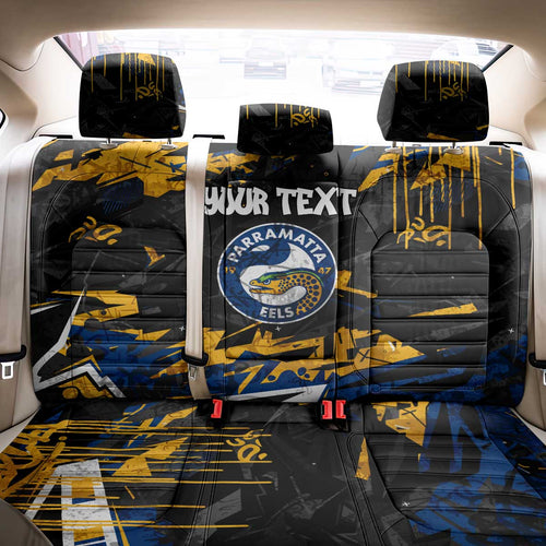 Personalized Parramatta Eels Back Car Seat Cover Graffiti Grunge Abstract Urban Street Style Design