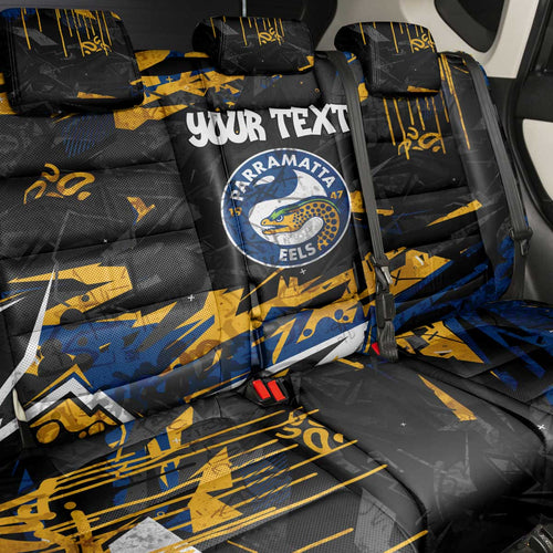 Personalized Parramatta Eels Back Car Seat Cover Graffiti Grunge Abstract Urban Street Style Design