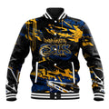 Personalized Parramatta Eels Baseball Jacket Graffiti Grunge Abstract Urban Street Style Design