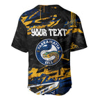 Personalized Parramatta Eels Baseball Jersey Graffiti Grunge Abstract Urban Street Style Design