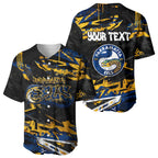 Personalized Parramatta Eels Baseball Jersey Graffiti Grunge Abstract Urban Street Style Design