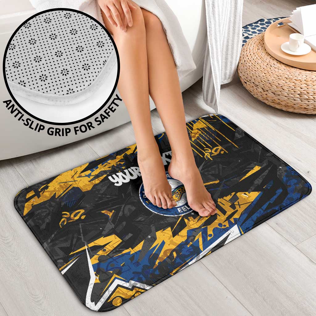 Personalized Parramatta Eels Bathroom Set Graffiti Grunge Abstract Urban Street Style Design