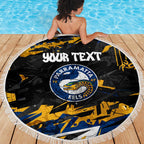 Personalized Parramatta Eels Beach Blanket Graffiti Grunge Abstract Urban Street Style Design