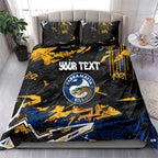 Personalized Parramatta Eels Bedding Set Graffiti Grunge Abstract Urban Street Style Design