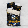 Personalized Parramatta Eels Bedding Set Graffiti Grunge Abstract Urban Street Style Design