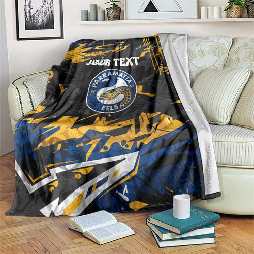 Personalized Parramatta Eels Blanket Graffiti Grunge Abstract Urban Street Style Design