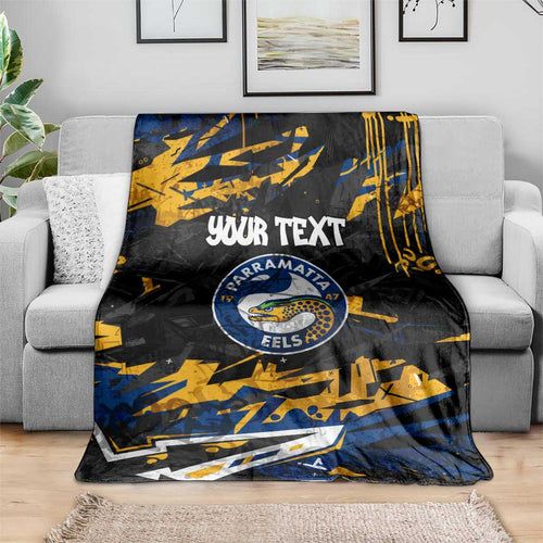 Personalized Parramatta Eels Blanket Graffiti Grunge Abstract Urban Street Style Design