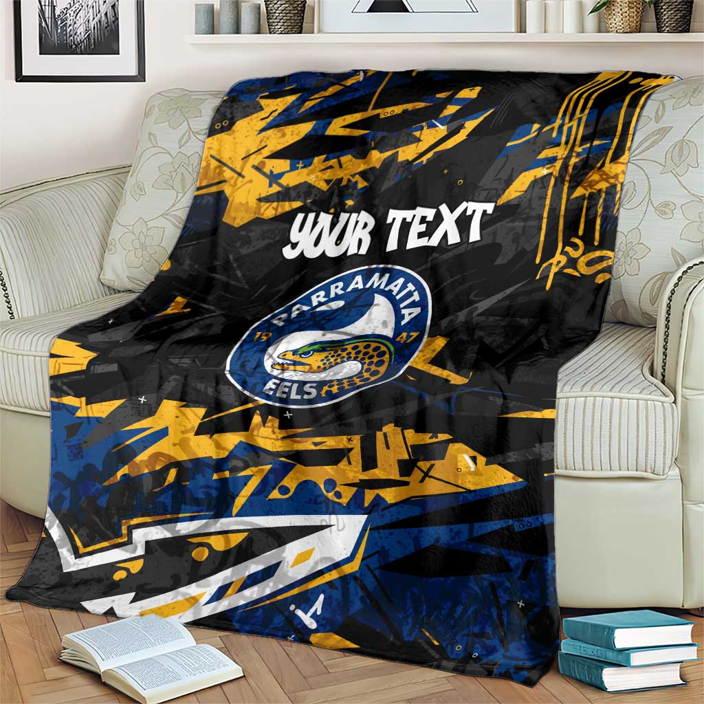 Personalized Parramatta Eels Blanket Graffiti Grunge Abstract Urban Street Style Design