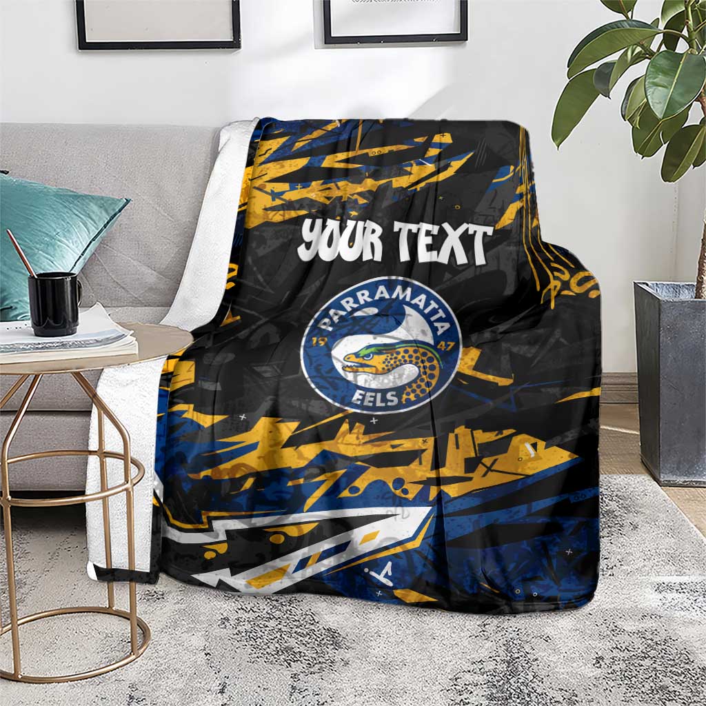 Personalized Parramatta Eels Blanket Graffiti Grunge Abstract Urban Street Style Design