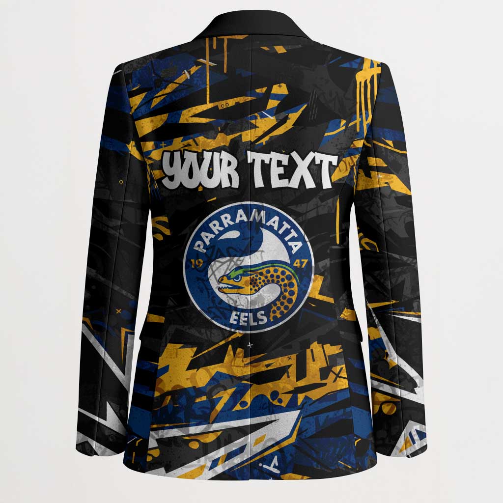 Personalized Parramatta Eels Blazer Graffiti Grunge Abstract Urban Street Style Design