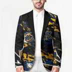 Personalized Parramatta Eels Blazer Graffiti Grunge Abstract Urban Street Style Design