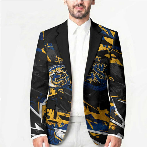 Personalized Parramatta Eels Blazer Graffiti Grunge Abstract Urban Street Style Design