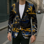 Personalized Parramatta Eels Blazer Graffiti Grunge Abstract Urban Street Style Design