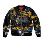 Personalized Parramatta Eels Bomber Jacket Graffiti Grunge Abstract Urban Street Style Design
