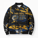 Personalized Parramatta Eels Bomber Puffer Jacket Graffiti Grunge Abstract Urban Street Style Design