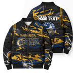 Personalized Parramatta Eels Bomber Puffer Jacket Graffiti Grunge Abstract Urban Street Style Design
