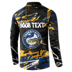 Personalized Parramatta Eels Button Sweatshirt Graffiti Grunge Abstract Urban Street Style Design
