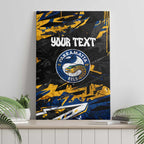 Personalized Parramatta Eels Canvas Wall Art Graffiti Grunge Abstract Urban Street Style Design