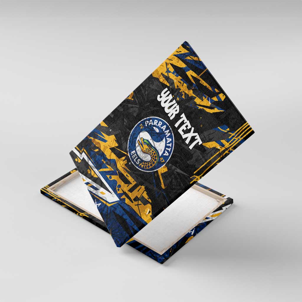 Personalized Parramatta Eels Canvas Wall Art Graffiti Grunge Abstract Urban Street Style Design