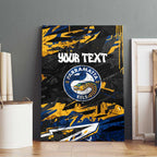 Personalized Parramatta Eels Canvas Wall Art Graffiti Grunge Abstract Urban Street Style Design