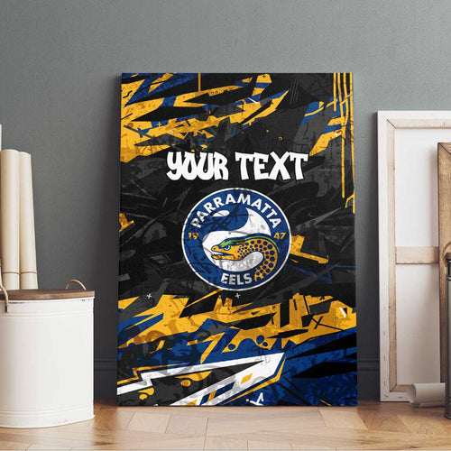 Personalized Parramatta Eels Canvas Wall Art Graffiti Grunge Abstract Urban Street Style Design