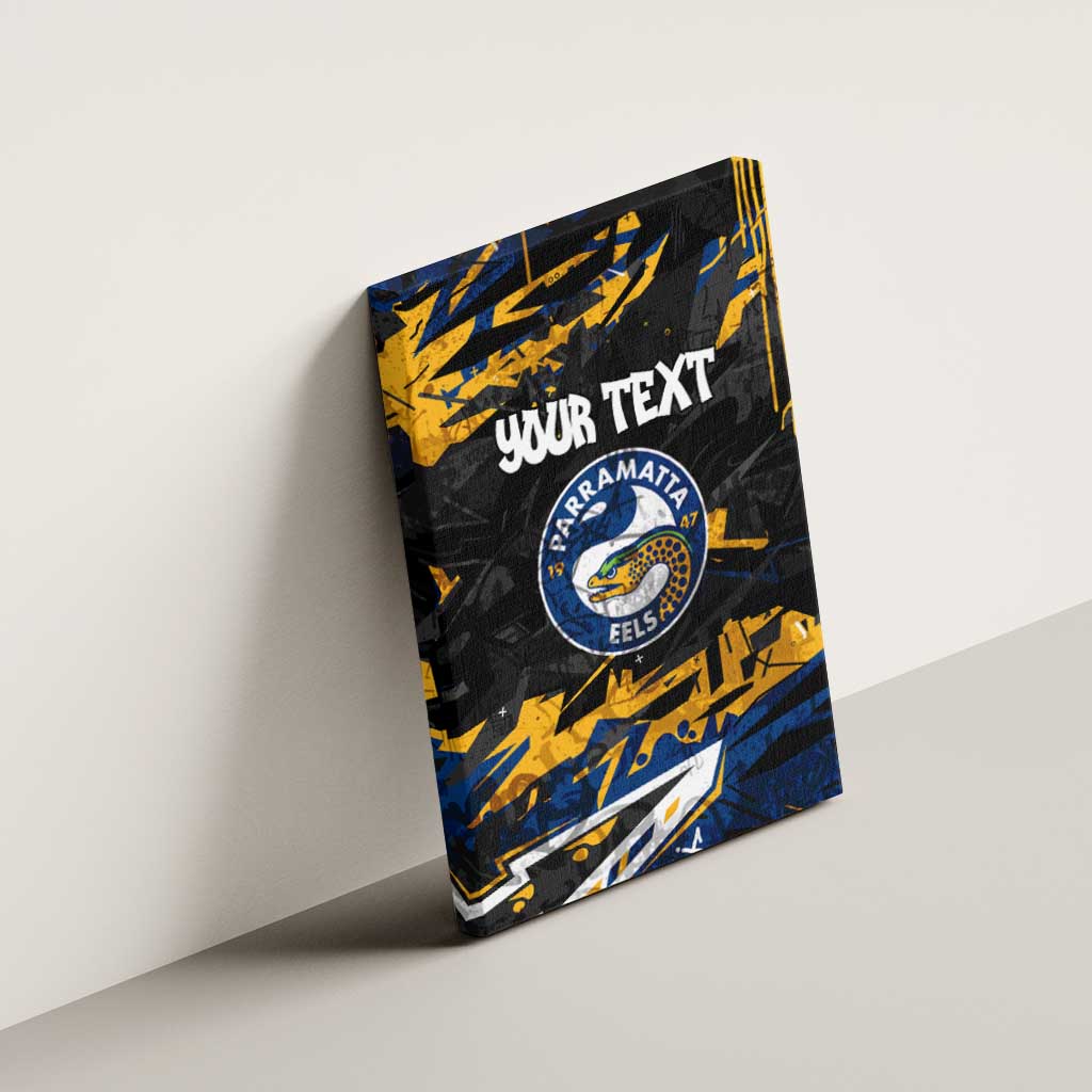 Personalized Parramatta Eels Canvas Wall Art Graffiti Grunge Abstract Urban Street Style Design