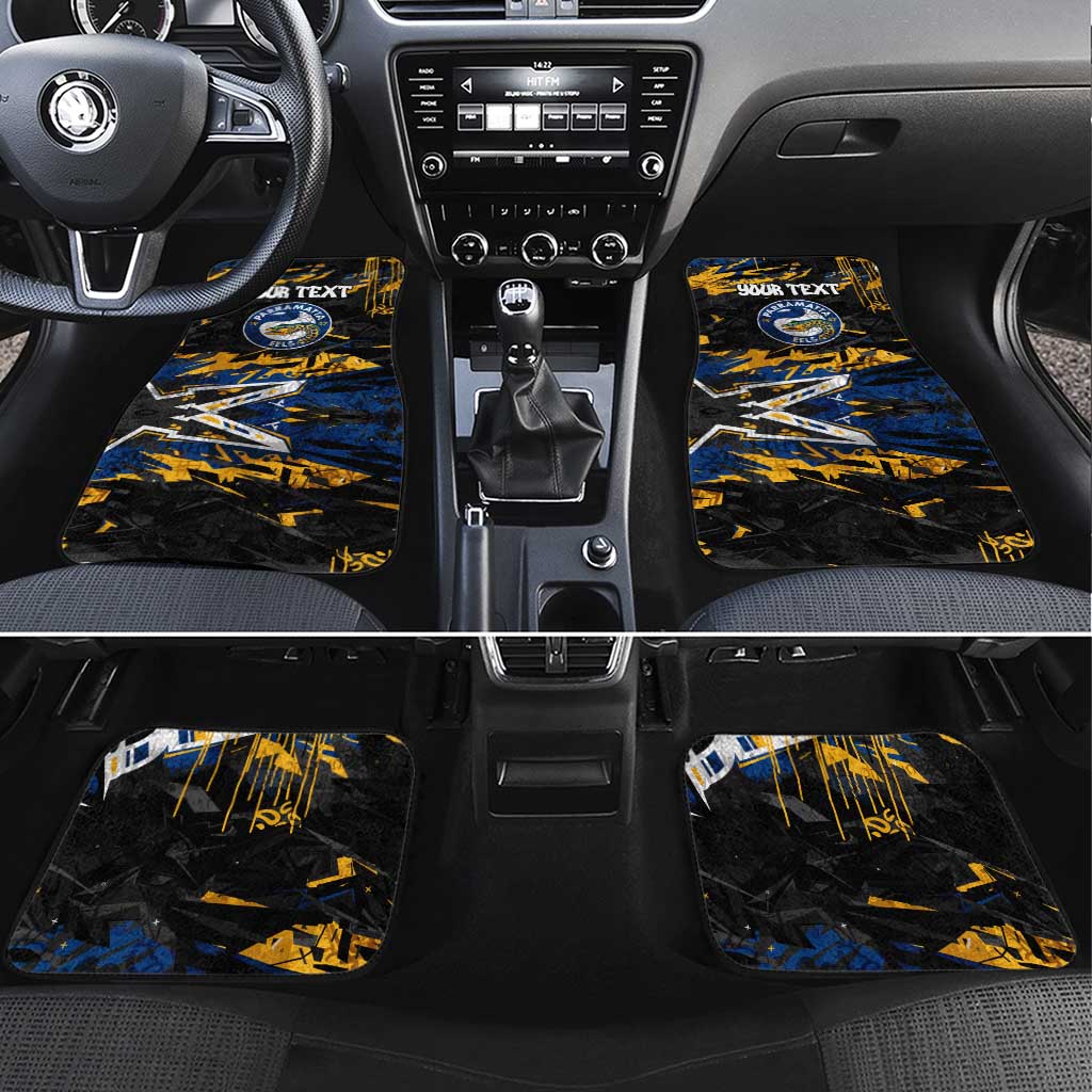 Personalized Parramatta Eels Car Mats Graffiti Grunge Abstract Urban Street Style Design