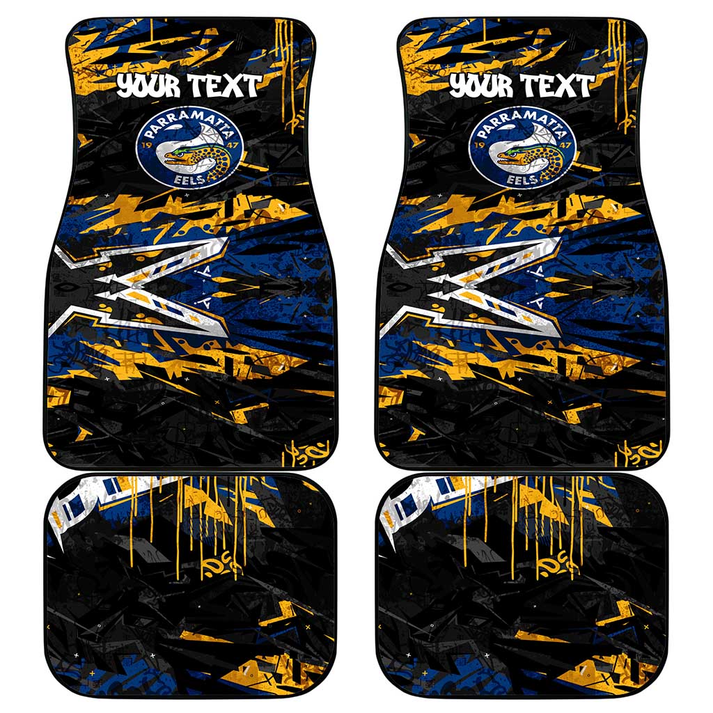 Personalized Parramatta Eels Car Mats Graffiti Grunge Abstract Urban Street Style Design