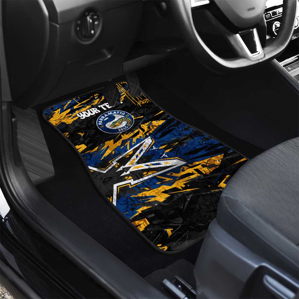 Personalized Parramatta Eels Car Mats Graffiti Grunge Abstract Urban Street Style Design