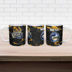 Personalized Parramatta Eels Ceramic Mug Graffiti Grunge Abstract Urban Street Style Design