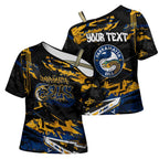 Personalized Parramatta Eels Cross Shoulder Shirt Graffiti Grunge Abstract Urban Street Style Design