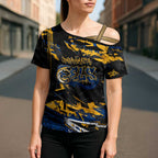 Personalized Parramatta Eels Cross Shoulder Shirt Graffiti Grunge Abstract Urban Street Style Design