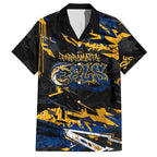 Personalized Parramatta Eels Hawaiian Shirt Graffiti Grunge Abstract Urban Street Style Design