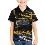 Personalized Parramatta Eels Hawaiian Shirt Graffiti Grunge Abstract Urban Street Style Design