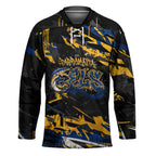 Personalized Parramatta Eels Hockey Jersey Graffiti Grunge Abstract Urban Street Style Design
